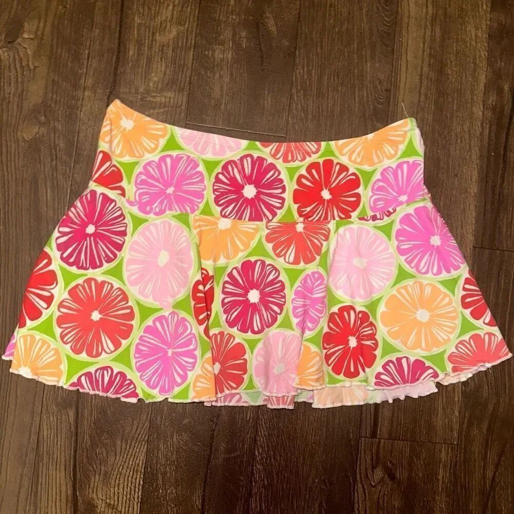Lilly Pulitzer Juice Stand XS swimwear Y2K skirt